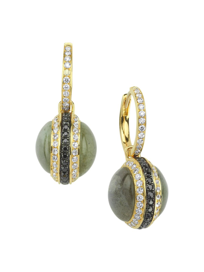 Danielle Marks Women's Saturn 18k Yellow Gold, Labradorite, & Diamond Drop Earrings