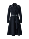 Mackage Rose Wool And Leather Coat In Black