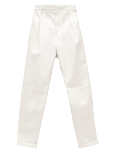 As By Df Denise Recycled Leather Trouser In Buttercream
