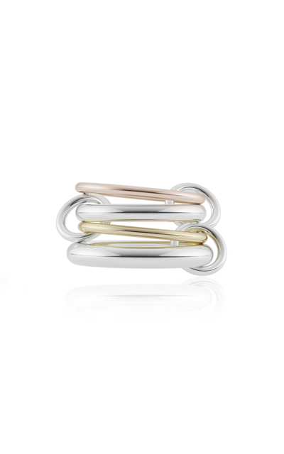 Spinelli Kilcollin Hyacinth Mx 4-link Ring In Tricolor Mix In Silver