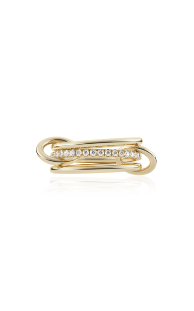 Spinelli Kilcollin Women's Sonny 18k Yellow Gold & Diamond 3-link Ring In Yellow Gold,white Diamonds