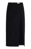 Michael Kors Cashgora Scissor-slit Midi Skirt In Black