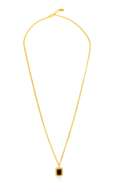 Valãre Breeze 24k Gold-plated Onyx Necklace In Black