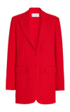 Michael Kors Double Face Crepe Boyfriend Blazer In Red