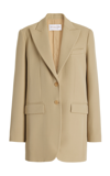 Michael Kors Wool Gabardine Boyfriend Blazer In Neutral