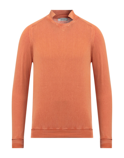 Alpha Studio Sweaters In Orange