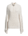 MARIA VITTORIA PAOLILLO MVP MARIA VITTORIA PAOLILLO MVP WOMAN TURTLENECK BEIGE SIZE 8 ACRYLIC, VISCOSE, WOOL, ALPACA WOOL