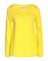 BLUGIRL BLUMARINE BLUGIRL BLUMARINE WOMAN SWEATER OCHER SIZE 6 COTTON