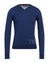 TRUSSARDI TRUSSARDI MAN SWEATER BLUE SIZE XS WOOL, VISCOSE