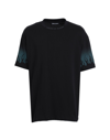 Vision Of Super Flame-print Short-sleeve T-shirt In Black