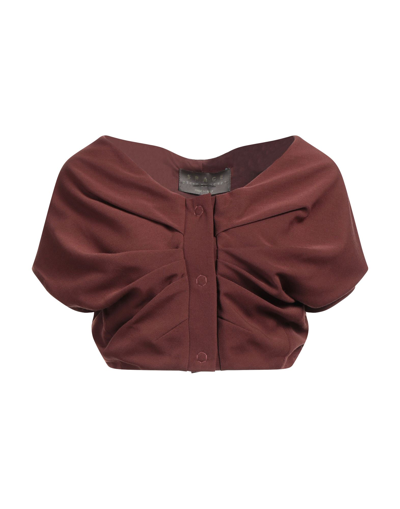 Space Simona Corsellini Blouses In Brown