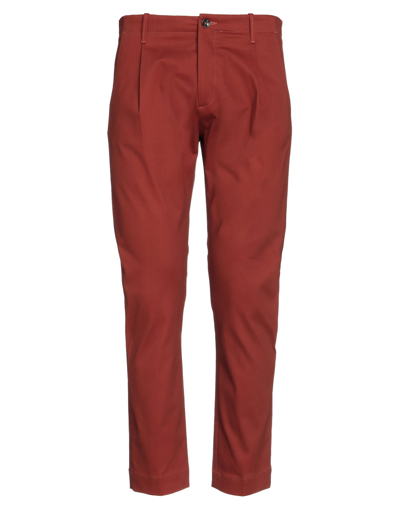 Nine:inthe:morning Nine In The Morning Man Pants Rust Size 36 Cotton, Elastane In Red