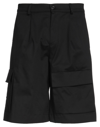 FAMILY FIRST MILANO FAMILY FIRST MILANO MAN SHORTS & BERMUDA SHORTS BLACK SIZE 36 COTTON, ELASTANE