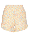 Bohelle Woman Shorts & Bermuda Shorts Yellow Size 2 Cotton, Elastane