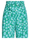 GOODMATCH GOODMATCH WOMAN SHORTS & BERMUDA SHORTS GREEN SIZE 6 VISCOSE