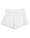 Amen Woman Shorts & Bermuda Shorts White Size 8 Cotton, Polyamide