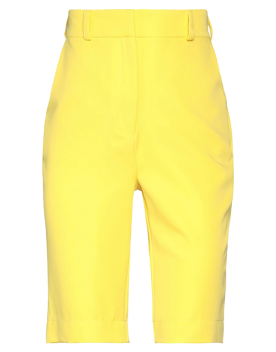 Actualee Woman Shorts & Bermuda Shorts Yellow Size 6 Polyester, Elastane