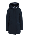 Woolrich Artic Parka Jacket Woman Puffer Midnight Blue Size L Cotton In Blue
