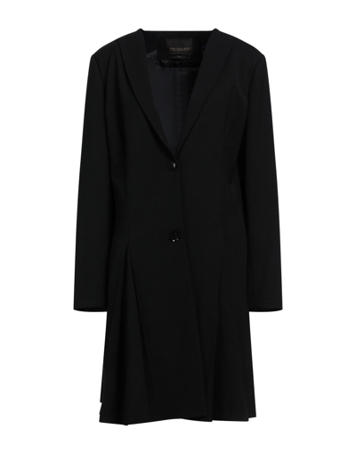 Trussardi Overcoats In Black