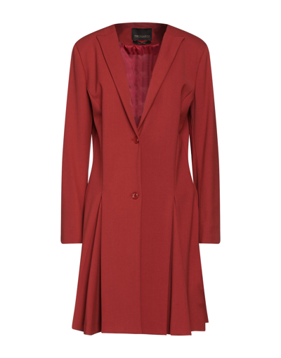 Trussardi Overcoats In Red