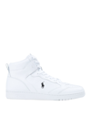 POLO RALPH LAUREN POLO RALPH LAUREN COURT LEATHER HIGH-TOP SNEAKER MAN SNEAKERS WHITE SIZE 9 BOVINE LEATHER