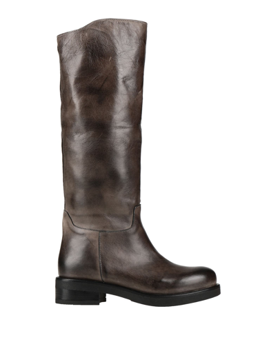 Accademia Knee Boots In Grey