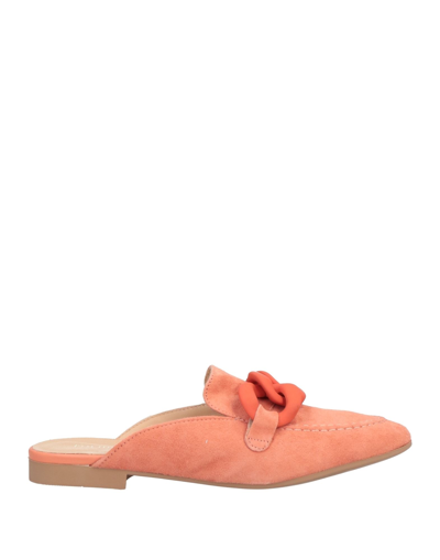 Formentini Woman Mules & Clogs Salmon Pink Size 7 Soft Leather