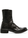 OFFICINE CREATIVE ZIPPED LEATHER BOOTS