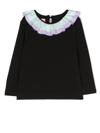 WAUW CAPOW BY BANGBANG AMINA RUFFLE-COLLAR T-SHIRT