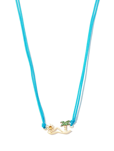 Yvonne Léon 9kt Yellow Gold Diamond Island Necklace In 金色