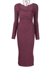 Simkhai Cut-out Detail Knitted Dress In Purple