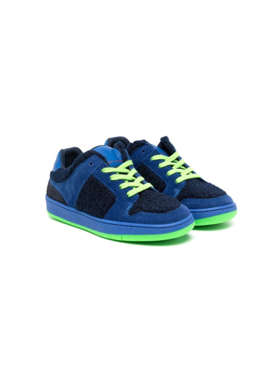 Marc Jacobs Panelled Lace-up Sneakers In Blue