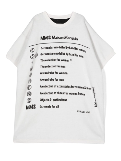 Mm6 Maison Margiela Logo-intarsia Knitted Dress In 白色