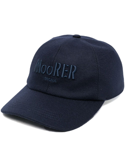 Moorer Logo-embroidered Cap In 蓝色