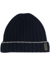 MOORER RIBBED-KNIT CASHMERE BEANIE HAT