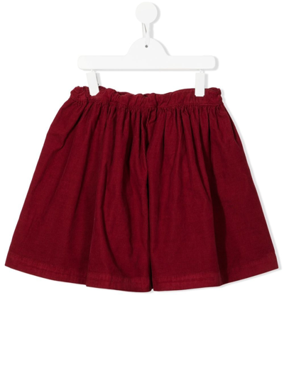 Bonpoint Kids' Jupe Suzon Corduroy Skirt Framboise In Red