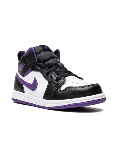 Jordan Babies'  1 Mid Sneakers In Black