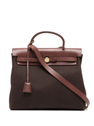 Pre-owned Hermes 2002  Herbag Pm 2way Bag In Brown