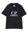 C.p. Company Logo-print Cotton Jersey T-shirt In 蓝色