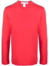 Comme Des Garçons Shirt Crew-neck Cotton Sweatshirt In Red