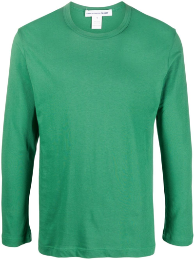 Comme Des Garçons Shirt Crew-neck Cotton Sweatshirt In Green