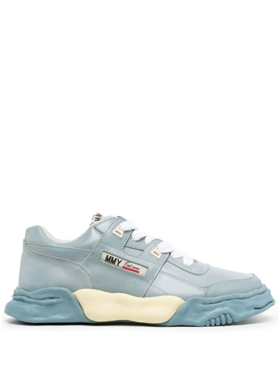 Miharayasuhiro Parker Low-top Leather Trainers In Blue