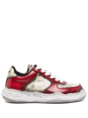 Miharayasuhiro Wayne Distressed Low-top Sneakers In Red