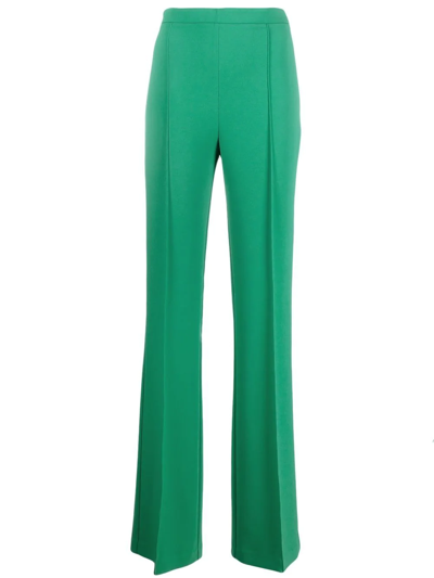Elisabetta Franchi Flared Stretch Trousers In 绿色