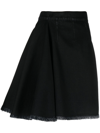 Alexander Mcqueen Women's Asymmetrical Mini Skirt In 黑色