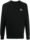Maison Kitsuné Black Fox Head Long Sleeve T-shirt In Black