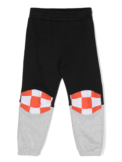 Stella Mccartney Kids' Checkerboard-print Detail Trousers In Black