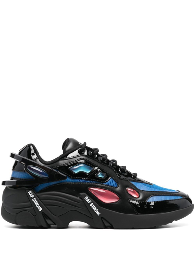 Raf Simons Cylon-21 Rubber-trimmed Leather And Mesh Sneakers In Multi-colored