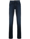 HAND PICKED LOGO-PATCH STRAIGHT-LEG JEANS