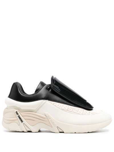 Raf Simons Antei Shell And Pvc-trimmed Leather Sneakers In Black&white